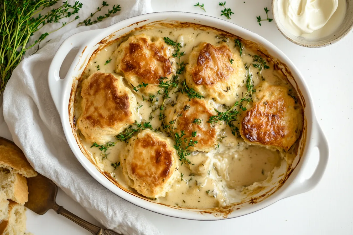 Biscuit gravy casserole