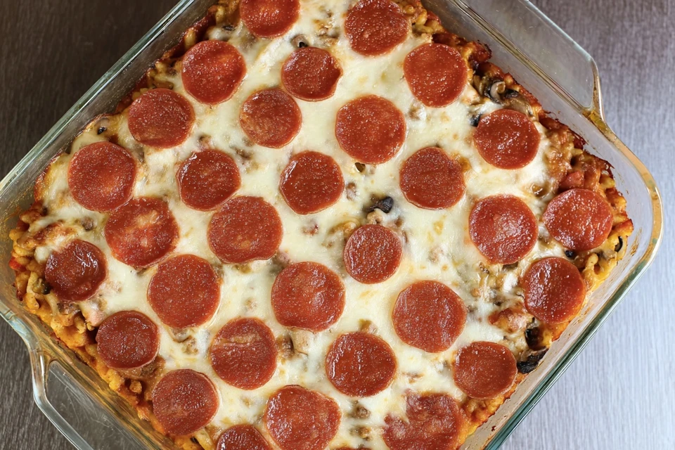 Dump Pizza casserole easy