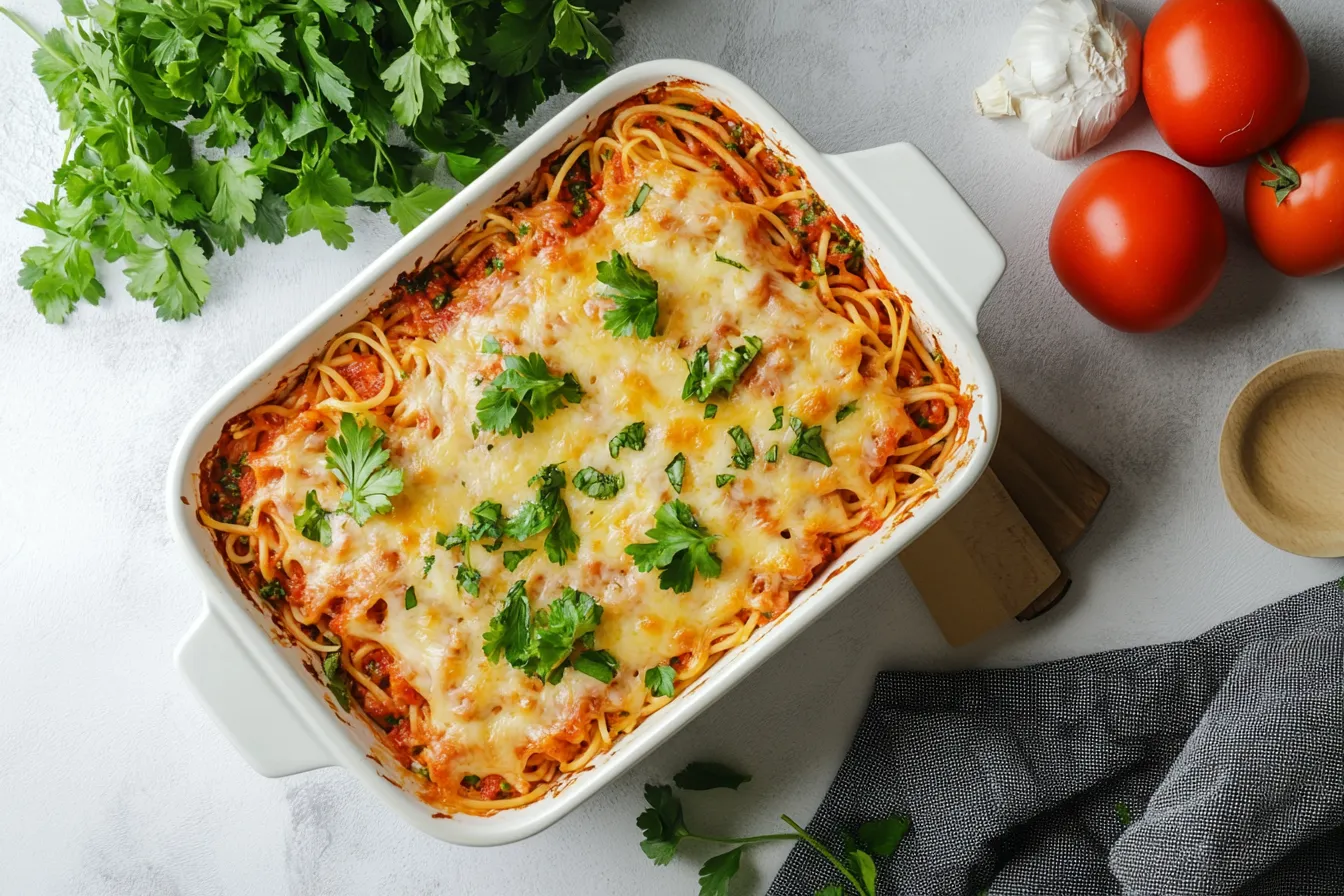 Spaghetti casserole