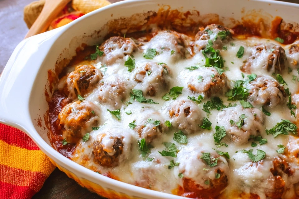 Dump and Bake Meatball Casserole recipe