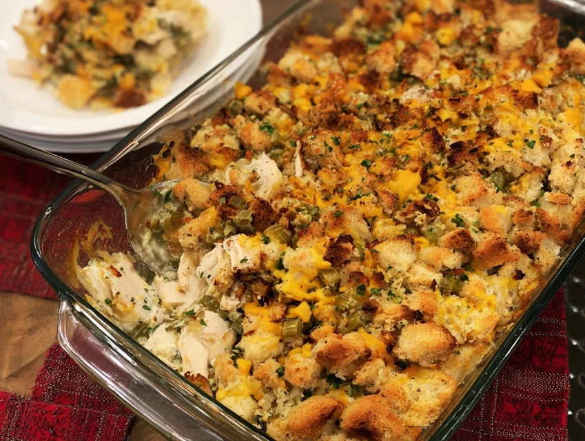 Dolly’s Chicken and Stuffing Casserole