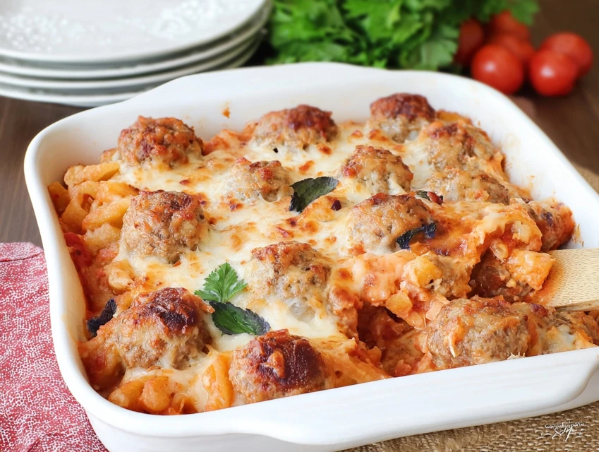 Dump-and-Bake Meatball Casserole quick recipes