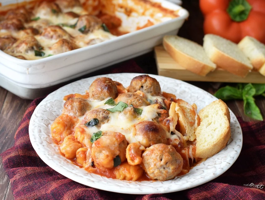Dump-and-Bake Meatball Casserole simple recipes