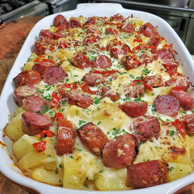 Kielbasa Sausage Cheesy Potato Casserole quick recipes
