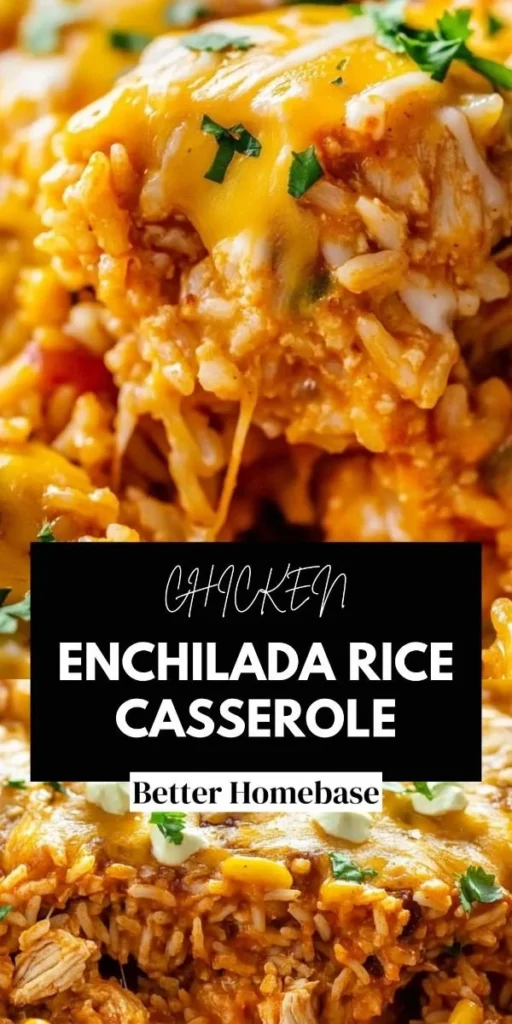 Chicken Enchilada Rice Casserole