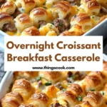 Overnight Croissant Breakfast Casserole