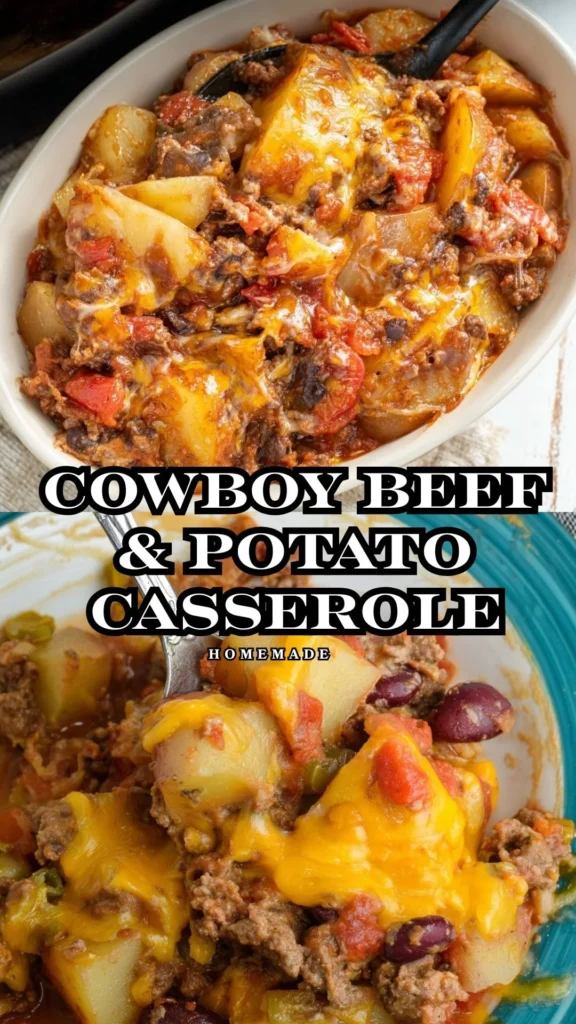 Slow Cooker Cowboy Beef & Potato Casserole