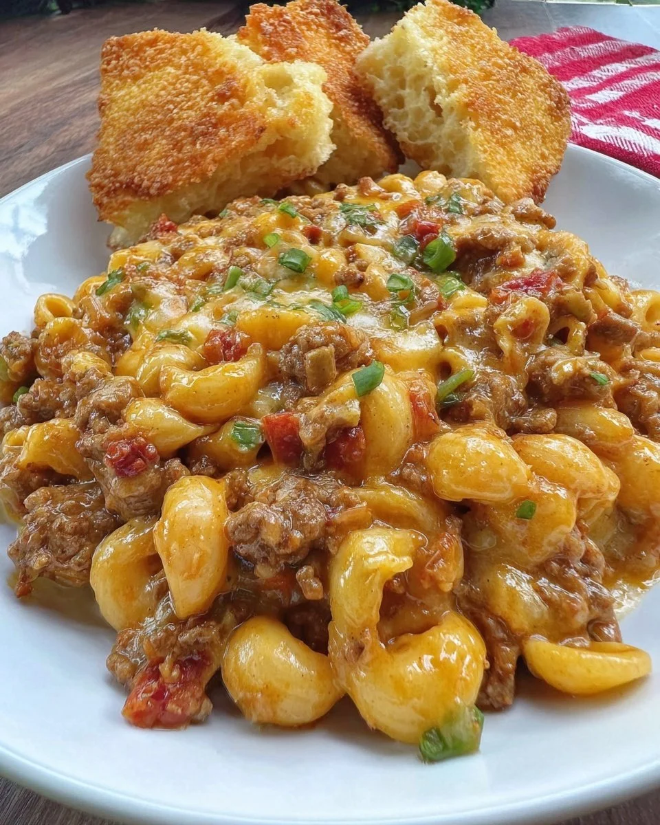 Oven Baked 3-Ingredients Chili Mac Casserole