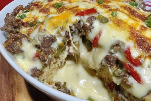 Low Carb Philly Cheesesteak Casserole