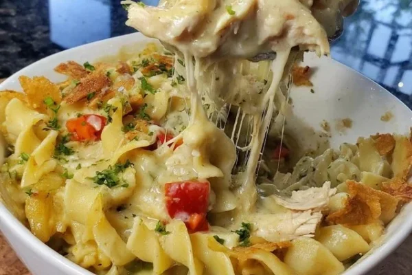 Noodle Chicken Pot Pie Casserole