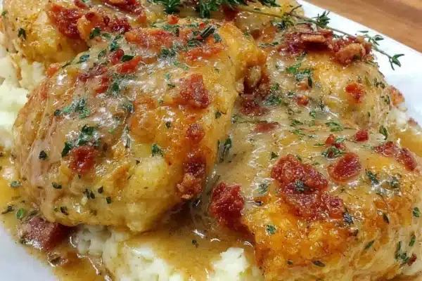 Oven Baked 3-Ingredients Amish Golden Gravy Chicken