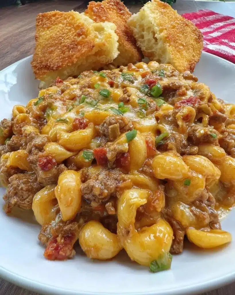 Oven Baked 3-Ingredients Chili Mac Casserole