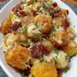Oven Baked Amish Roasted Potatoes and Onions Casserole