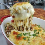 Savory French Onion Ground Beef and Rice Casserole Delight