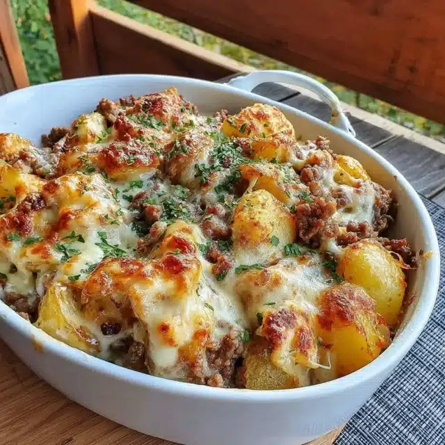 Cheesy Ground Beef and Potato Casserole