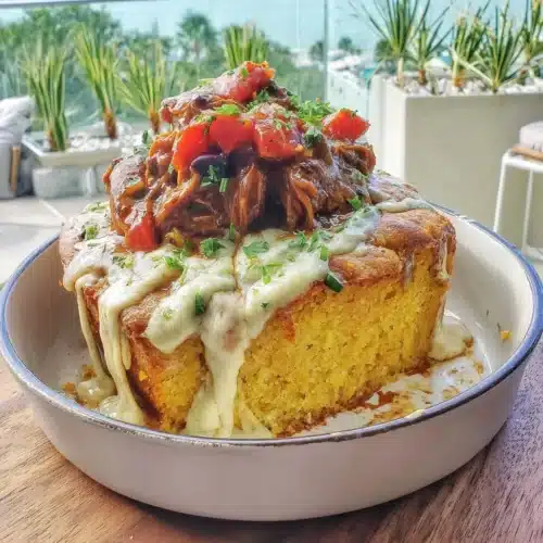 Delicious Chipotle Chicken and Black Bean Casserole with Cornbread Crust