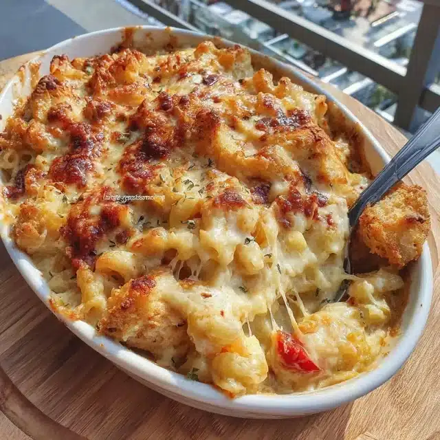 Crack Chicken Macaroni and Cheese Casserole