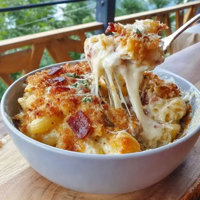 Crack Chicken Macaroni and Cheese Casserole