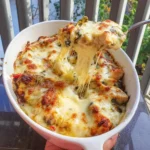 Creamy Chicken Spinach Casserole with Melted Cheese
