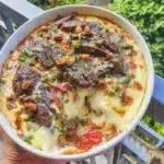 Creamy Polenta Casserole with Braised Beef and Gremolata