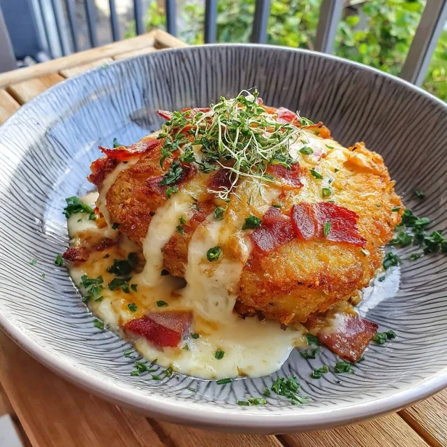 Crispy Hash Brown Casserole with Ham and Melted Cheddar