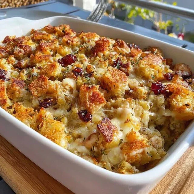 Dump and Go Chicken and Stuffing Casserole