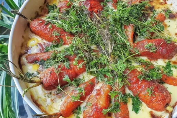 Easter Glazed Carrot and Chicken Herb Casserole