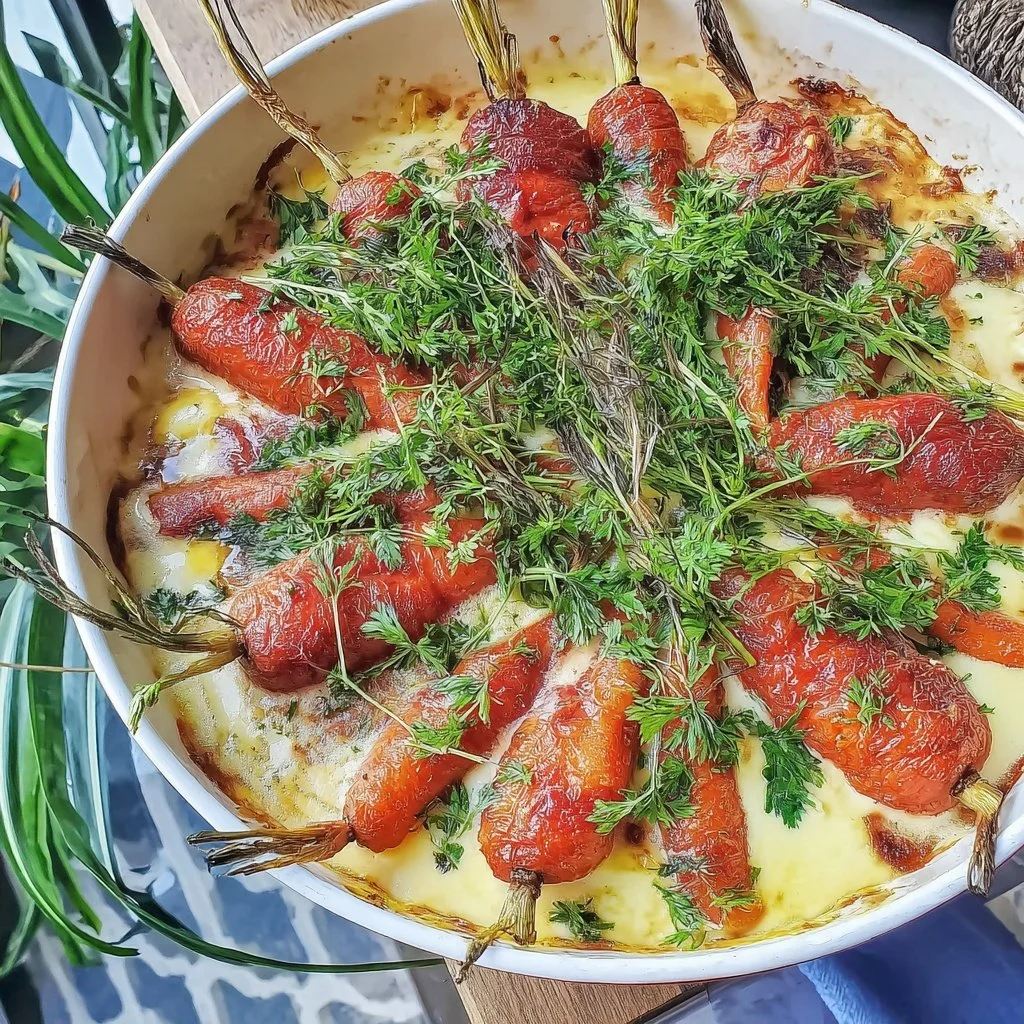 Easter Glazed Carrot and Chicken Herb Casserole