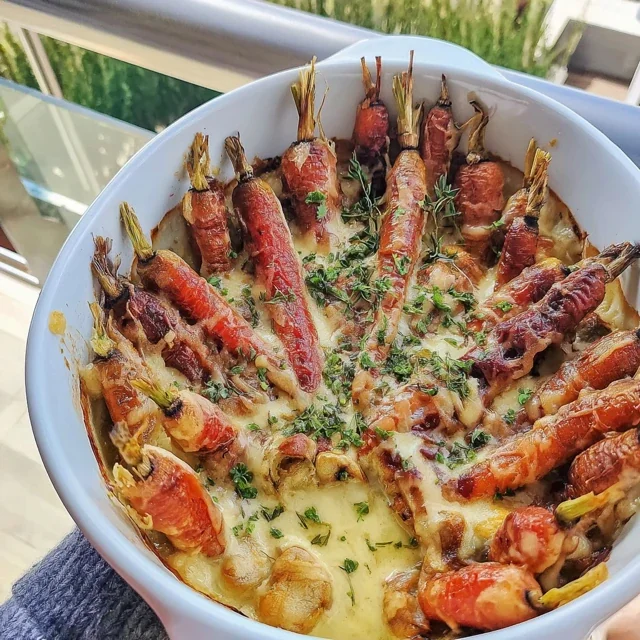 Easter Glazed Carrot and Chicken Herb Casserole
