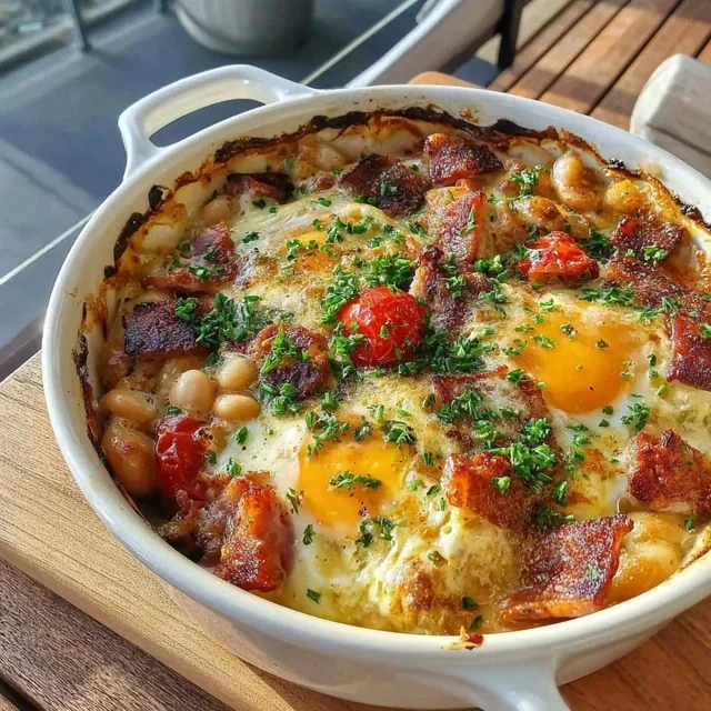 Easter Ham and White Bean Casserole