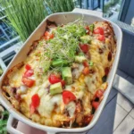 Easy Chicken Enchilada Casserole with Spicy Tomato Sauce