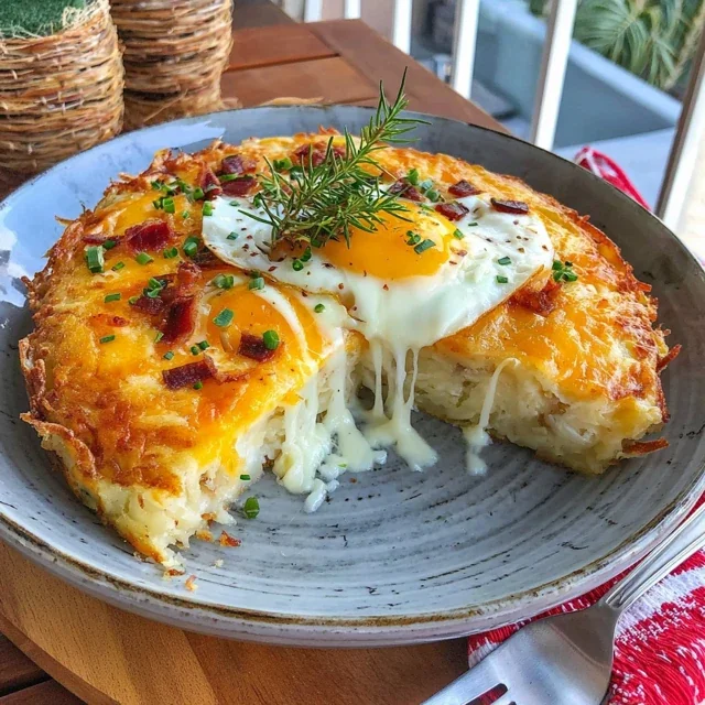 Easy Hash Brown Breakfast Casserole with Eggs and Cheddar