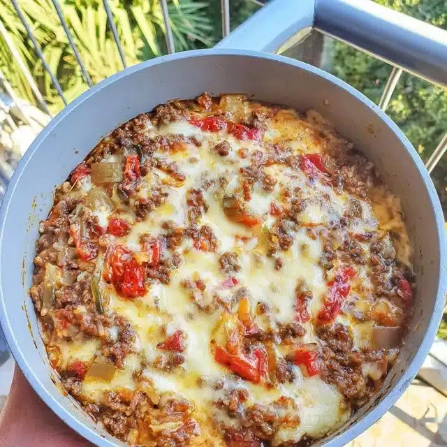 Korean Kimchi and Ground Beef Rice Casserole