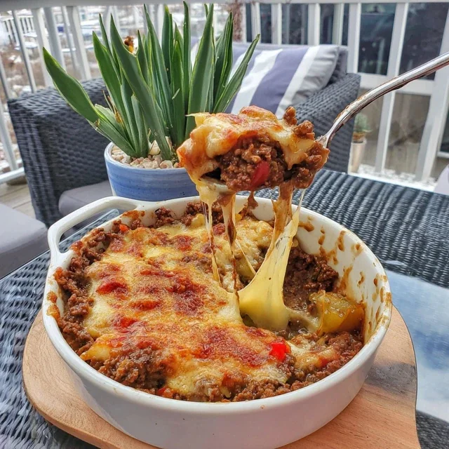 Korean-Style Ground Beef Casserole with Sesame and Soy Sauce
