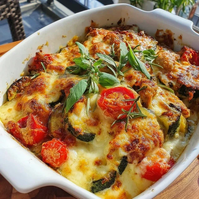Low-Carb Zucchini Chicken Casserole