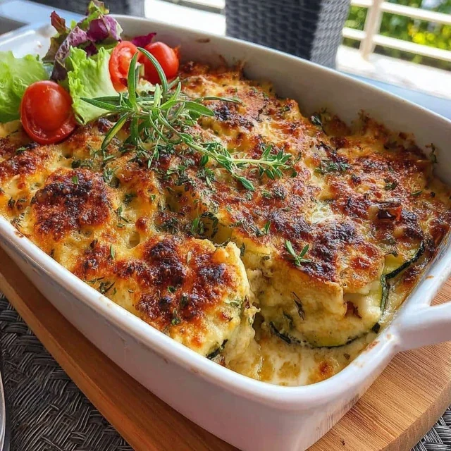 Low-Carb Zucchini Chicken Casserole