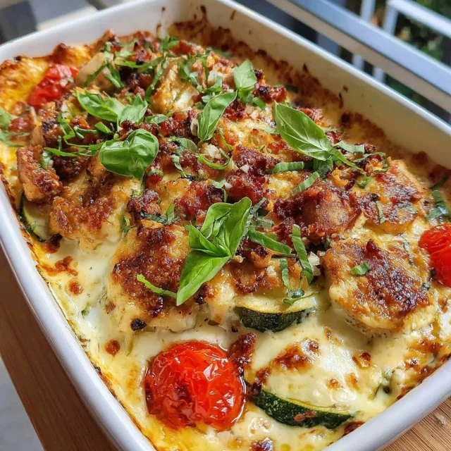 Low-Carb Zucchini Chicken Casserole