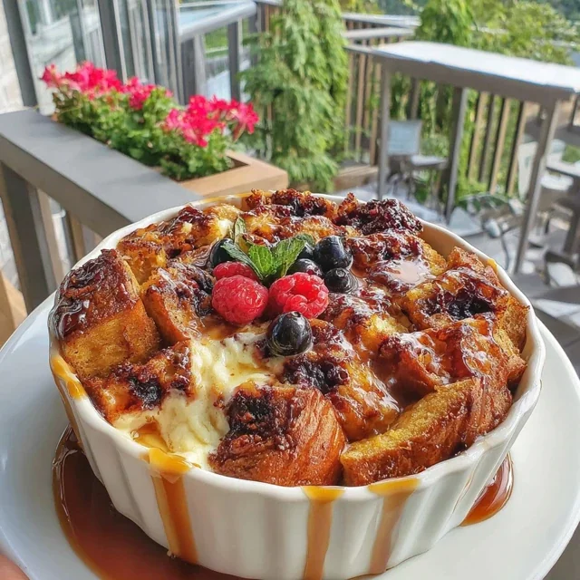 Overnight Blueberry French Toast Casserole with Maple Glaze