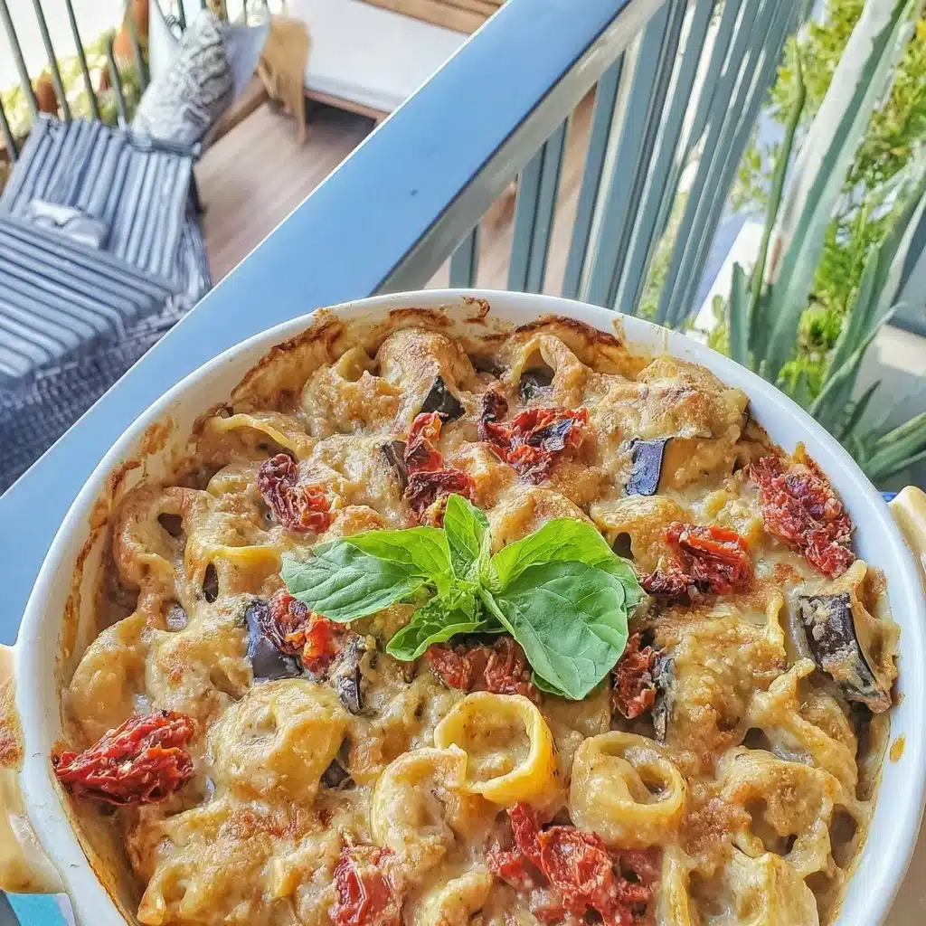 Sicilian Eggplant and Sun-Dried Tomato Pasta Casserole
