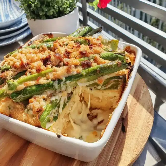 Spring Vegetable and Lemon Ricotta Casserole