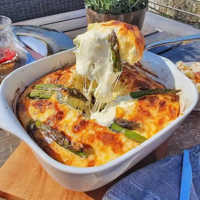 Spring Vegetable and Lemon Ricotta Casserole