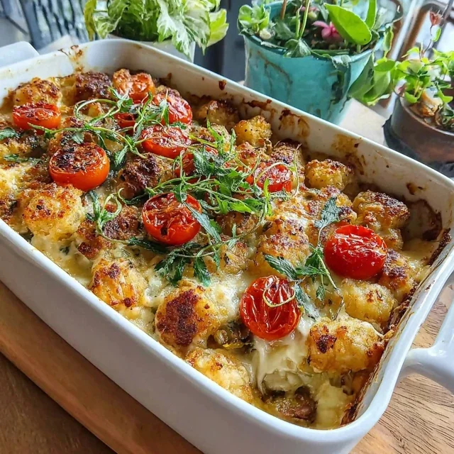 Spring Veggie Tater Tot Casserole