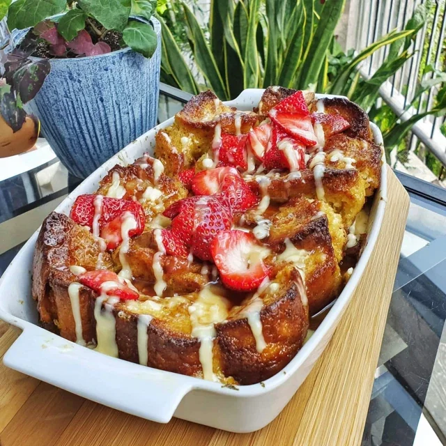 Strawberry French Toast Casserole for Mother's Day Brunch