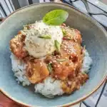 Teriyaki Chicken Casserole with Sticky Rice and Sesame Seeds