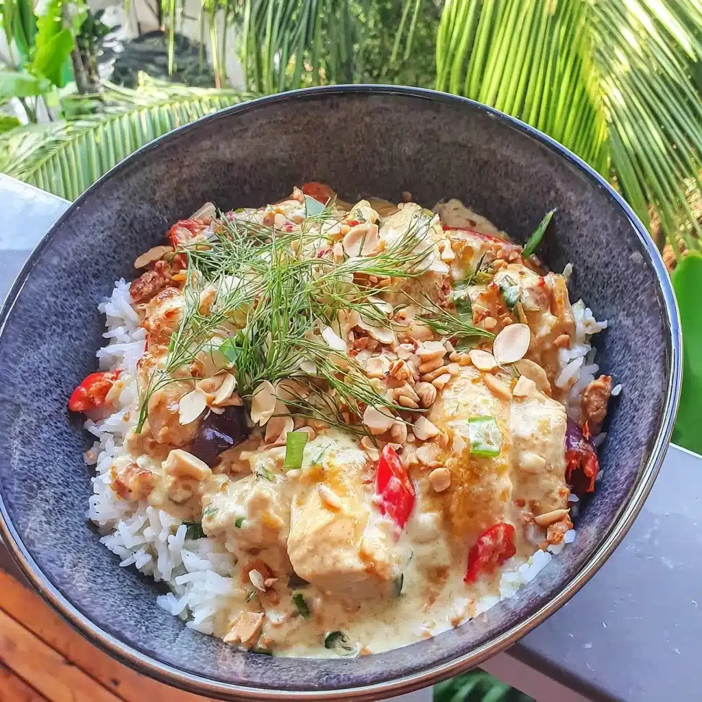 Thai Coconut Curry Chicken Casserole with Jasmine Rice