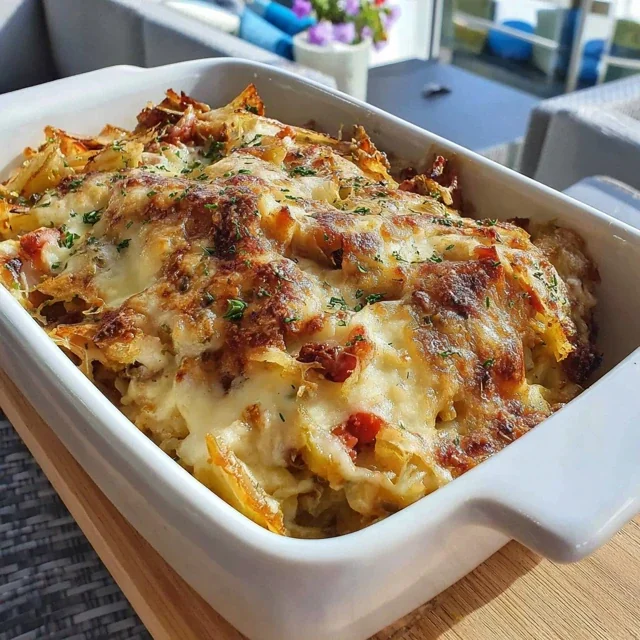 Unstuffed Corned Beef and Cabbage Casserole