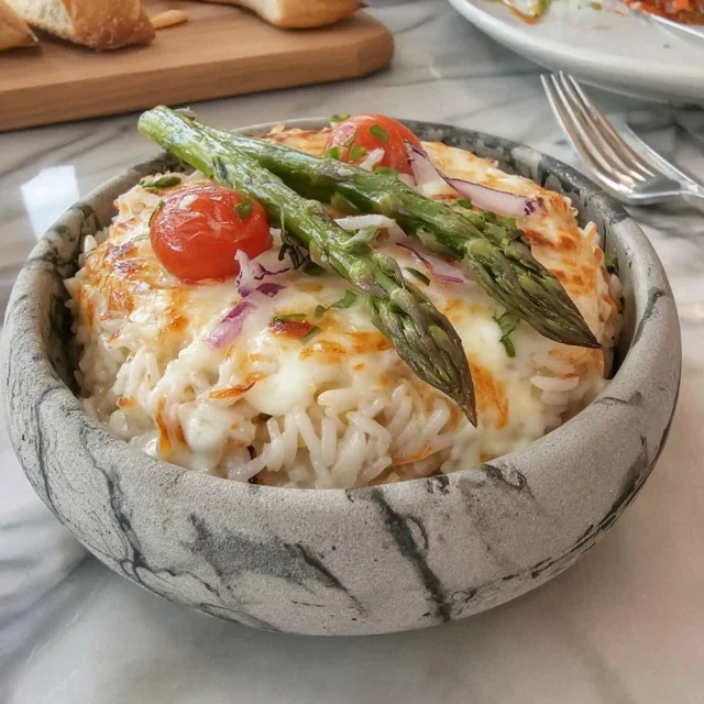Asparagus and Ricotta Rice Casserole