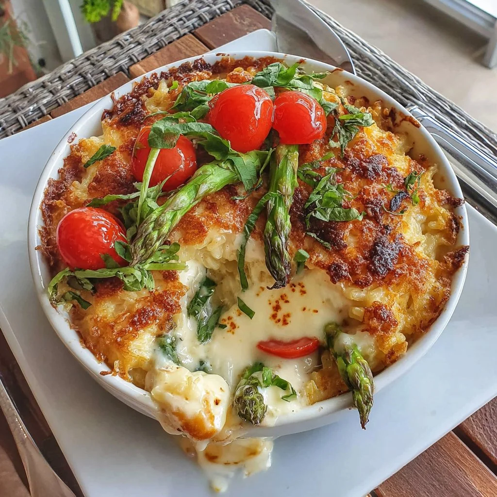 Asparagus and Ricotta Rice Casserole for Easter