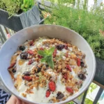 Breakfast Bowl Casserole with Greek Yogurt and Crunchy Granola