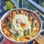 Easter Egg, Asparagus and Goat Cheese Breakfast Casserole